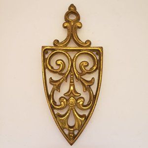 Vintage Gold Brass Kitchen Trivet Riser
